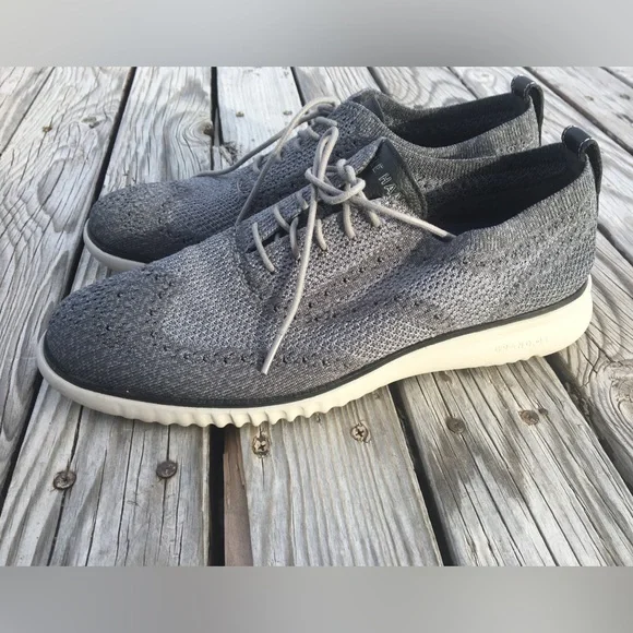 Cole Haan Zerogrand Wingtip Oxford Mens‎ Grey Leather Brogue Shoes Grand.OS Cole Haan Men Zerogrand Wingtip Oxford Shoes - Walmart.com main image 4